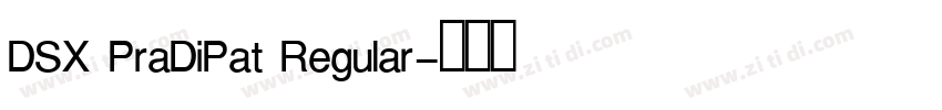 DSX PraDiPat Regular字体转换
